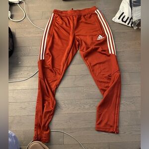 Adidas red track pants medium